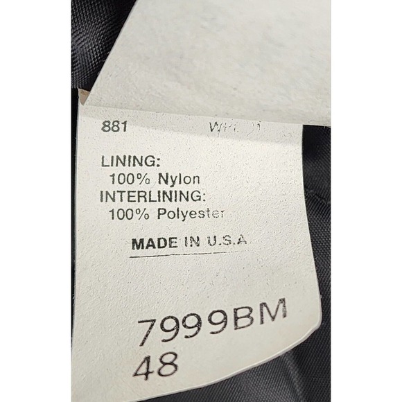 Excelled Promo Crate Embossed Leather Motorcycle Biker Jacket Sz 48 USA VTG 80s - Picture 14 of 16